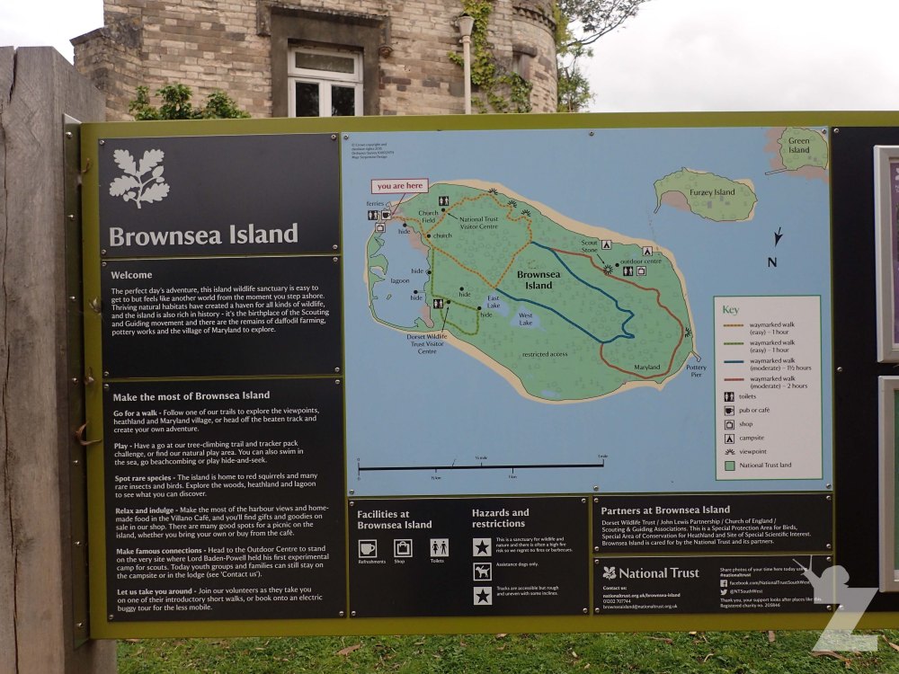 The National Trust: Brownsea Island Map